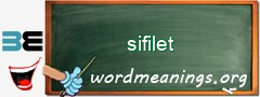 WordMeaning blackboard for sifilet